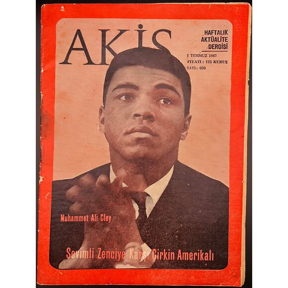 1967 Axis Turkish Muhammad Ali Cassius Clay Magazine Boxing Fighter Greatest - Picture 1 of 5